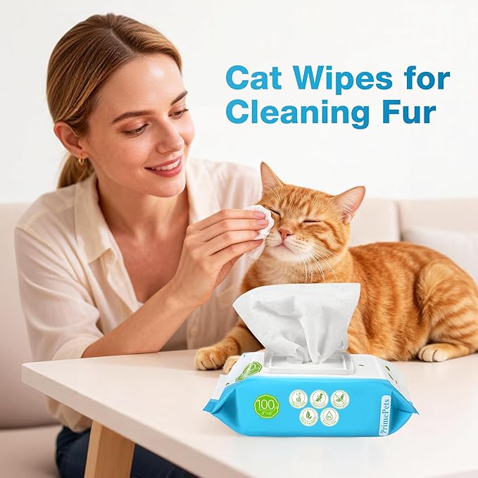 Prime Pets Dog Wipes for Paws and Butt, 300 Count, 8" x 6" Pet Grooming Wipes for Dogs Cats Cleaning Deodorizing, Unscented Dog Paw Wipes, Puppy Wipes for Face Bum Eyes Ears Teeth