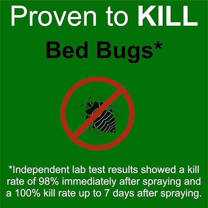Premo Guard Bed Bug & Mite Killer Spray - 100% Kill Rate Formula, 24 oz | University Tested, Safe for Bedding, Furniture, Fabrics, and Clothing, Non Toxic, Stain & Scent Free, Child & Pet Safe
