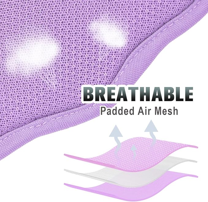 BARKBAY No Pull Dog Harness Large Reflective Dog Harness with Front Clip and Easy Control Handle for Walking Training Running with ID tag Pocket(Violet Purple,S)