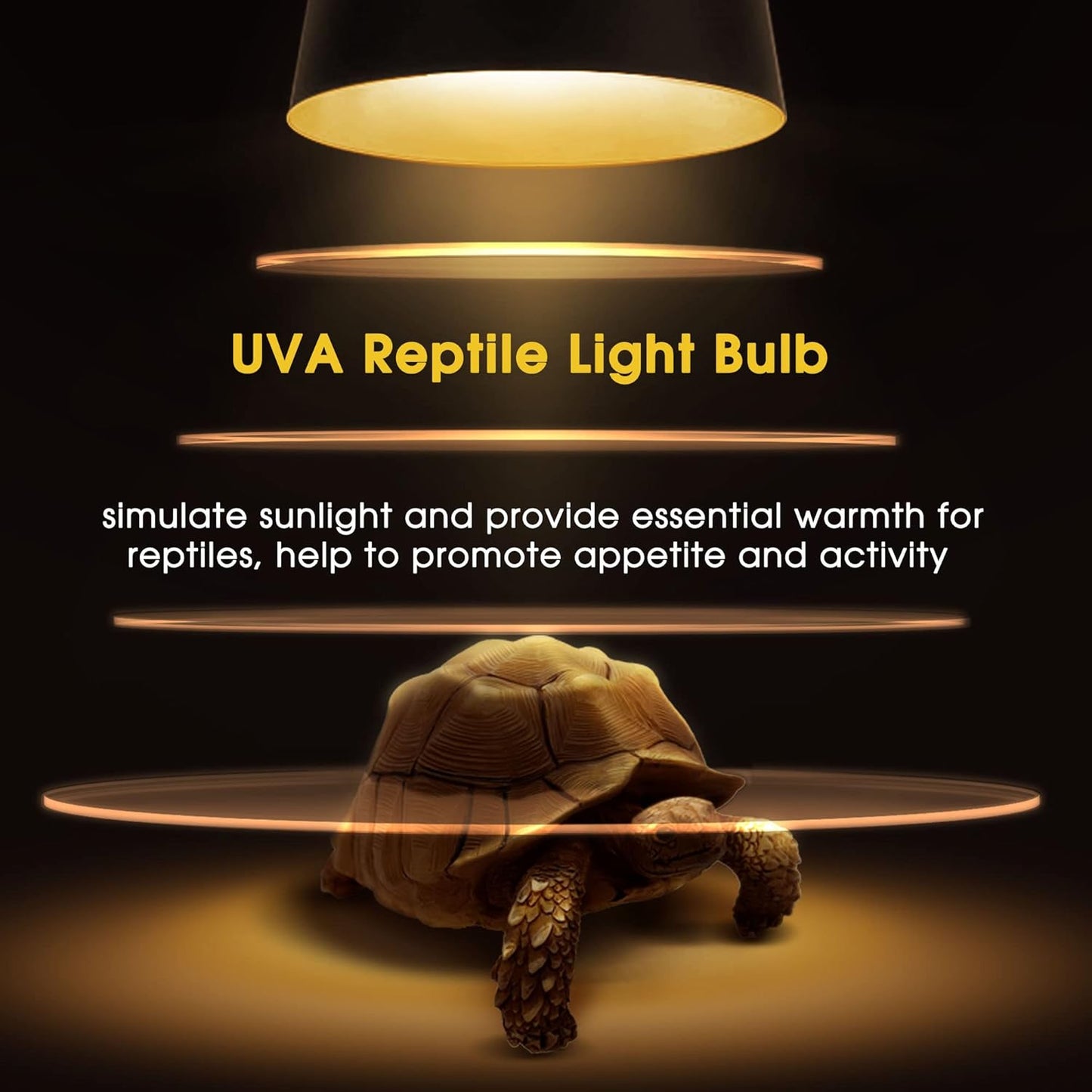 Reptile Heat Bulb 2 Pack, 75W UVA Reptile Light Bulbs, Dimmable Heat Lamp Bulbs Basking Spot Light Bulb for Reptiles, Amphibian, Bearded Dragon, Lizard, Chicken