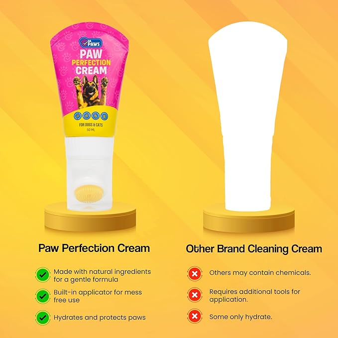 Dr. Paws Dog Paw Protector Balm Perfection Cream - Mess Free, Hydrating, Moisturizing, Non-Greasy, Lick Safe Dog Paw Balm - Premium Animal Foot Moisturizer for Soft, Healthy Paws - 50ml