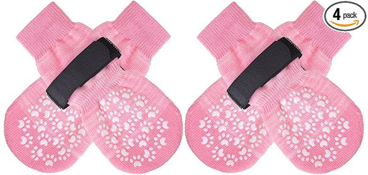 EXPAWLORER Anti Slip Dog Socks to Prevent Licking Paws, Doggie Shoes for Hot Pavement, Pet Booties for Small Medium Large Senior Dogs, Traction Control Dog Boots & Paw Protectors for Hardwood Floors