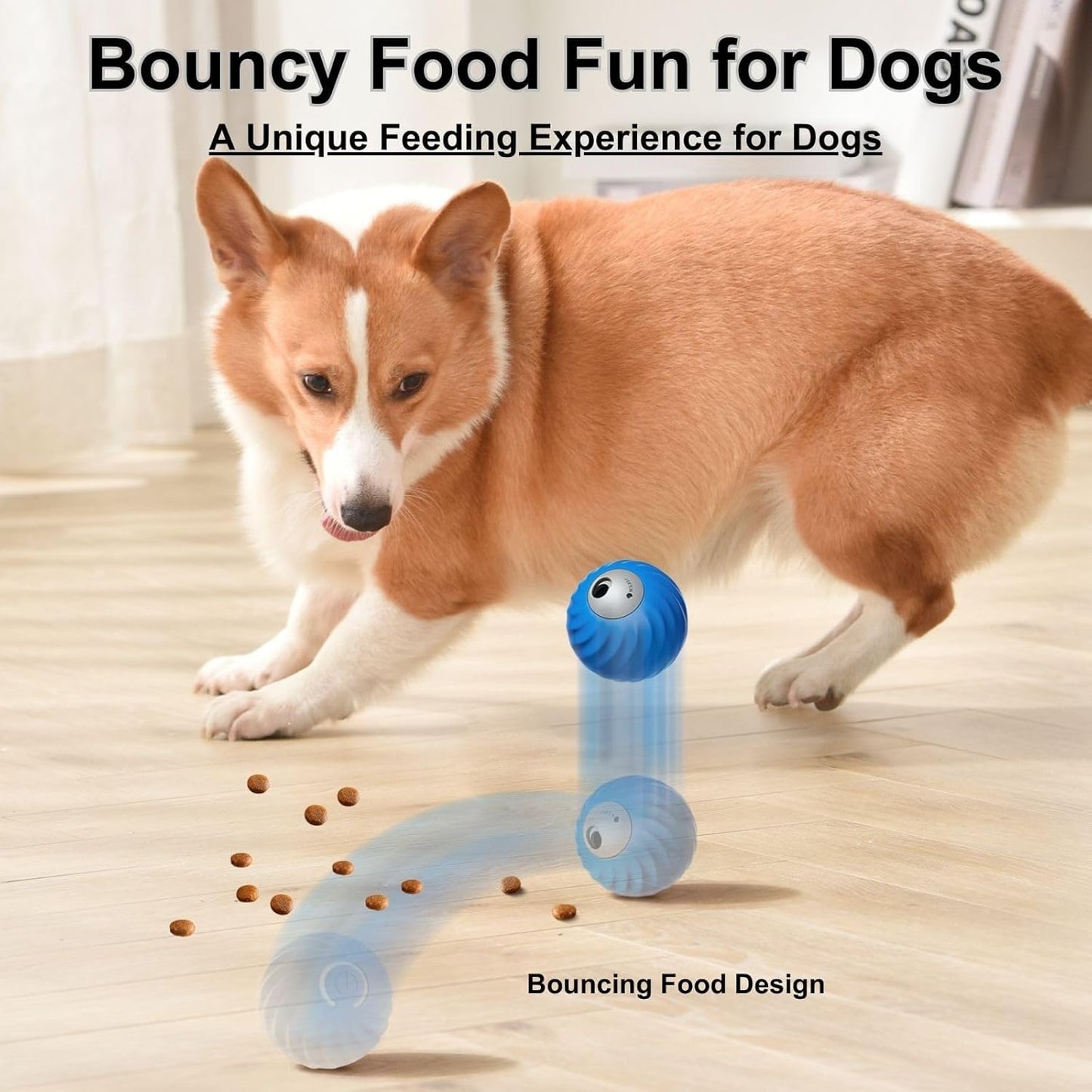 Zoomie Buddy 2.0, Zoomie Buddy for Dogs, 2 in 1 Smart Touch Interactive Dog Balls ＆ Pet Feeder, 2.83" Diameter, Suitable for Small/Medium Dogs, with Fruit Plush Cover (Orange, Pineapple)