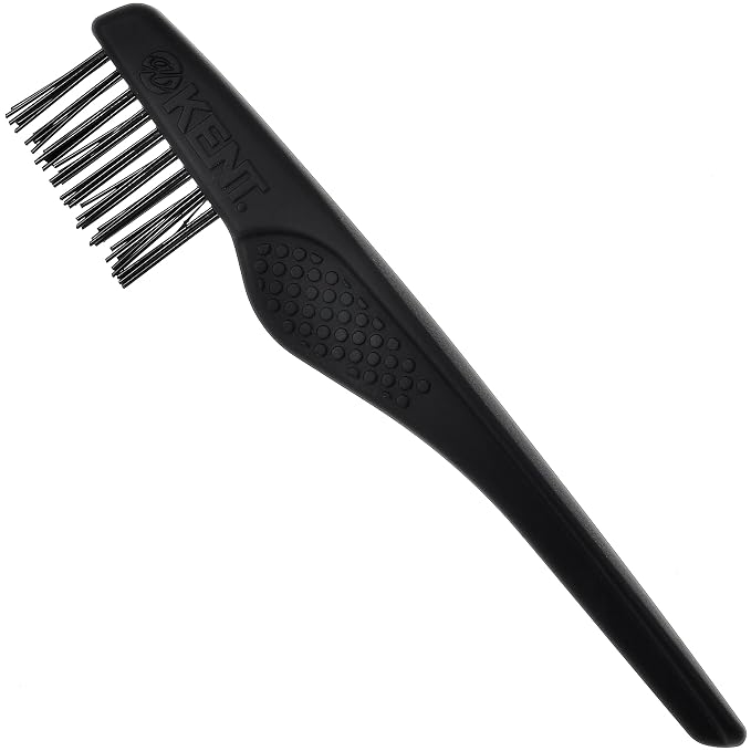 Kent Hair Brush Cleaning Tool and Hairbrush Cleaner Rake for Brush Hair Remover, for Removing Hairs and Dandruff from Brushes, Combs and Grooming Tools