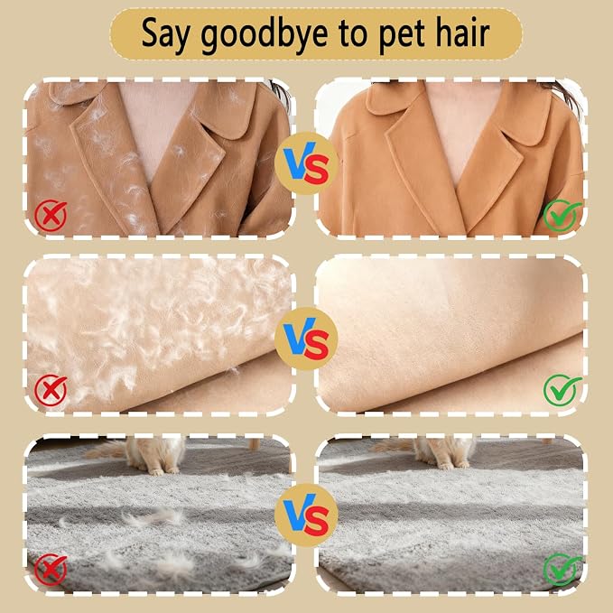 2 Pcs Electrostatic Pet Hair Removal Glove, 2026 Newly Magic Brush Pet Hair Remover for Dogs & Cats, Reusable Animal Fur Grooming Tool for Cleaning Hair on Furniture, Couch, Car Seats, Carpet