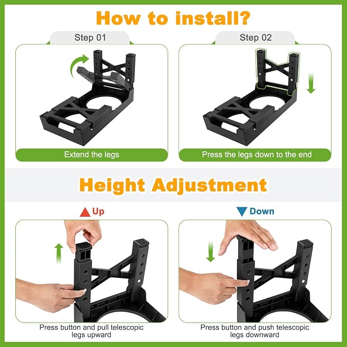 4-in-1 Elevated Dog Bowl Stand with Slow Feeder, 5 Adjustable Heights | Spill-Proof Water Dish, 2 Stainless Steel Bowls, Anti-Mix Divider, Foldable Non-Slip EVA Base, For Small to Large Dogs