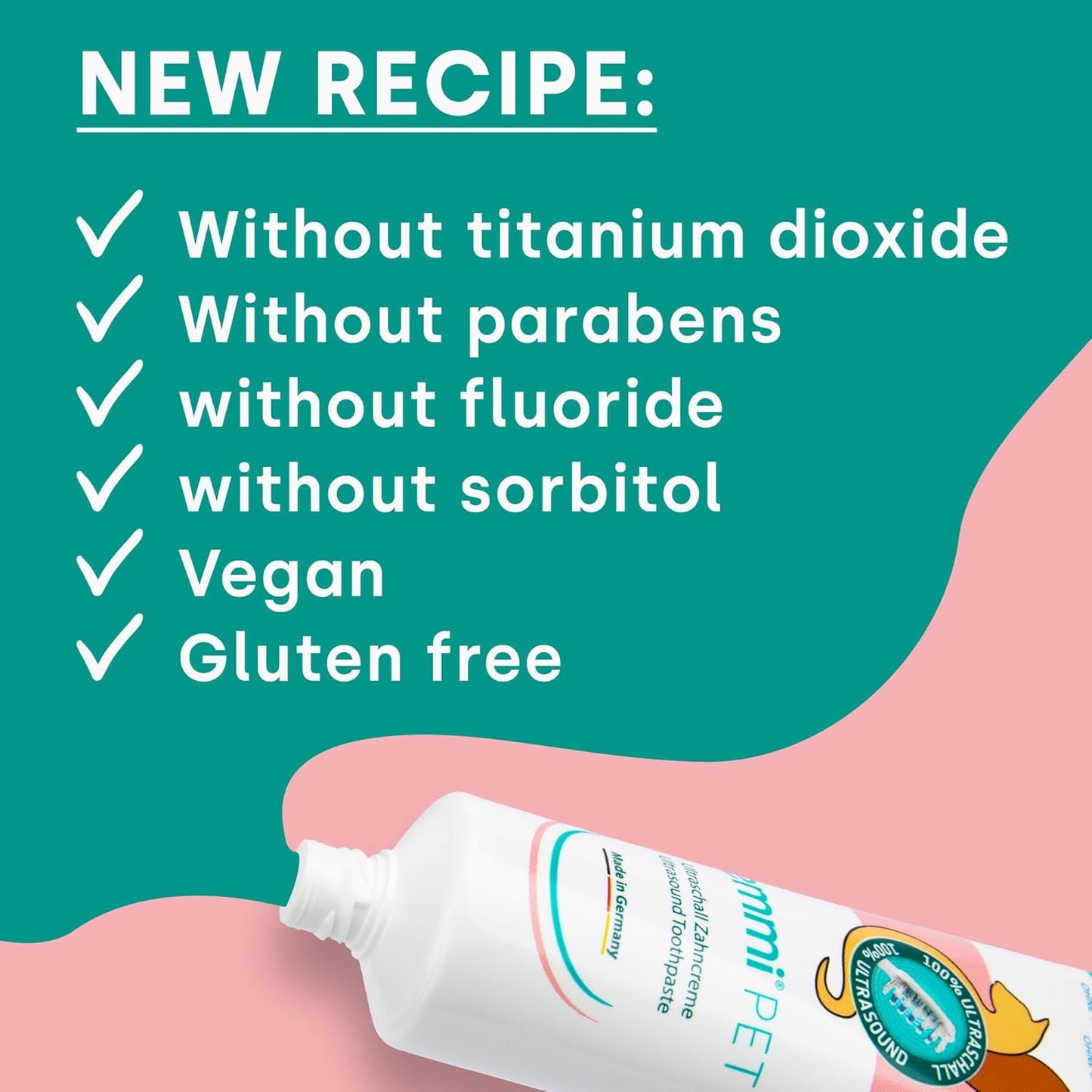 Ultrasonic Toothpaste with Nano-Bubbles (New Extra mild Formulation, Vegan, paraben Free)