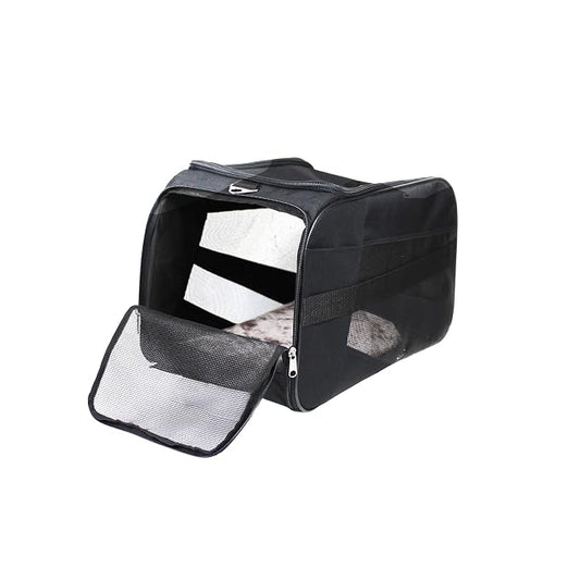 dbest products Pet Smart Cart Carrier, Large, Black, Soft Sided Collapsible Folding Travel Bag, Dog Cat Airline Approved Tote Luggage Backpack