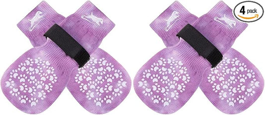EXPAWLORER Anti Slip Dog Socks to Prevent Licking Paws, Dog Shoes for Hot Pavement, Dog Booties for Small Medium Large Senior Dogs, Traction Control Boots & Paw Protectors for Hardwood Floors