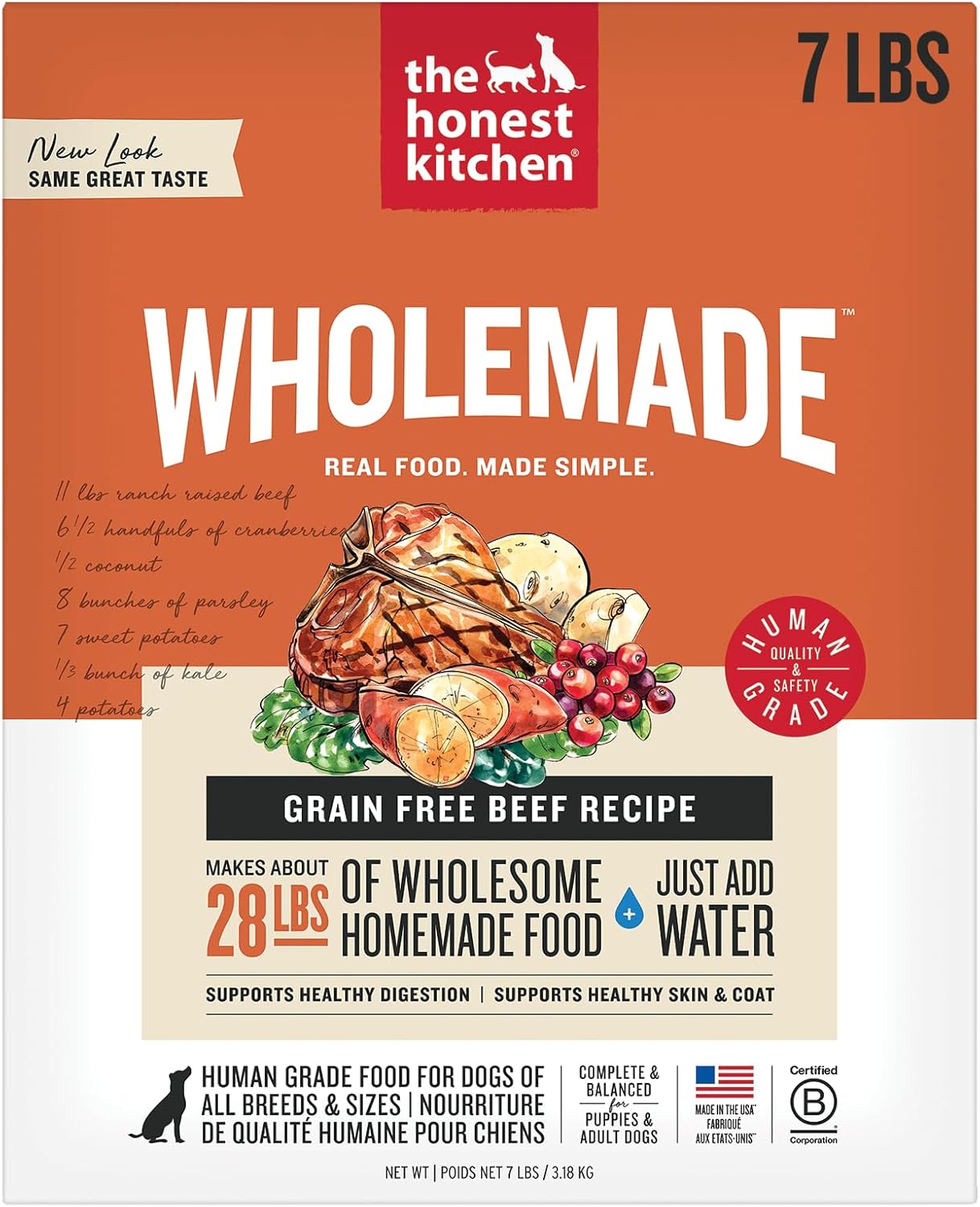 The Honest Kitchen Wholemade™ Grain Free Beef Dog Food, 7 lb Box