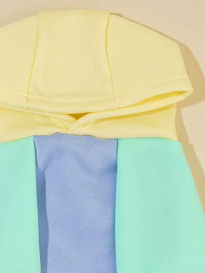 QWINEE Basic Dog Hoodie Sweatshirt Puppy Sweater Warm Cat Costumes Pet Clothes for Chihuahua Puppy Kitten Small Medium Dogs Yellow and Blue X-Small