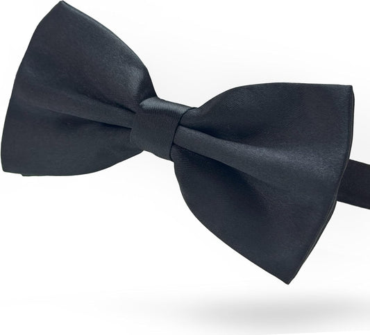 Black Dog Bow Tie, KOOLMOX Adjustable Bow Tie Dog Collar for Medium and Large Dogs Cats Pets Wedding Birthday Graduation Holiday Grooming Cosutmes