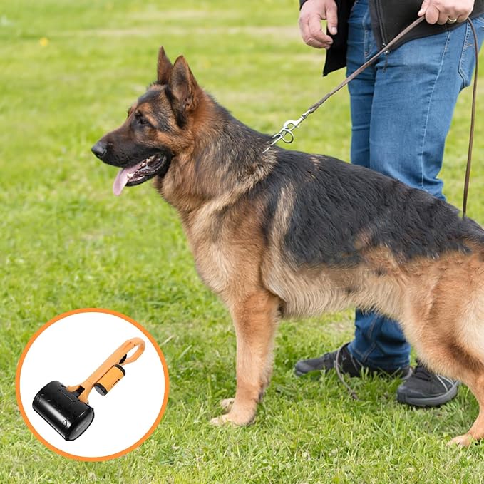 Homoyoyo Heavy Duty Dog Pooper Scooper for Yard with Waste Bag Holder and Quick Easy Solution, Reusable Pet Poop Picker for Outdoor Activities, Abs Material with Innovative Design