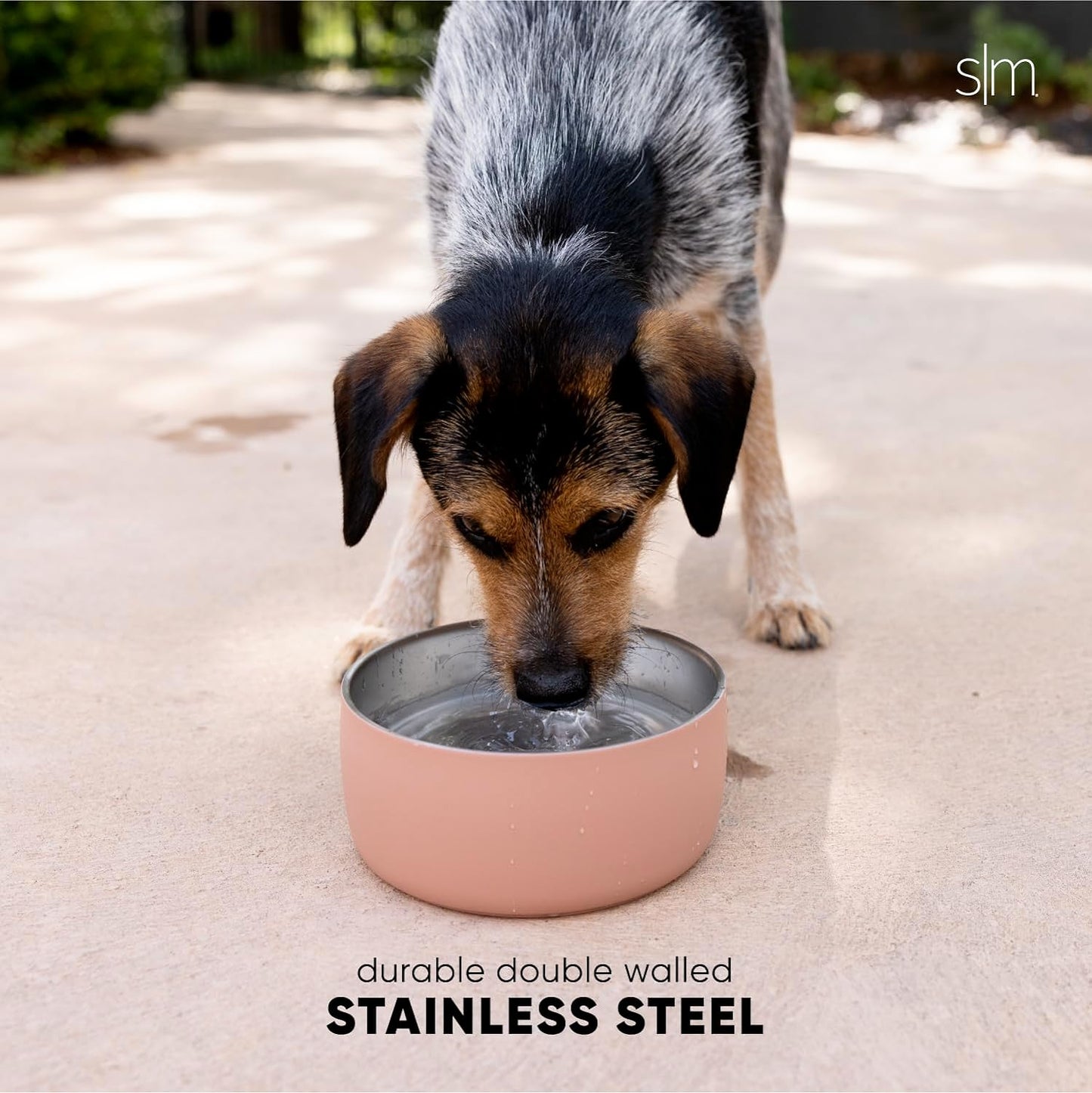 Simple Modern Stainless Steel Pet Water Bowl for Dogs & Cats | Reusable Insulated Stainless Steel Food Bowls for Dog Cat | No Tip No Slip BPA Free | Bentley Collection | Medium (32oz) | Deep Ocean