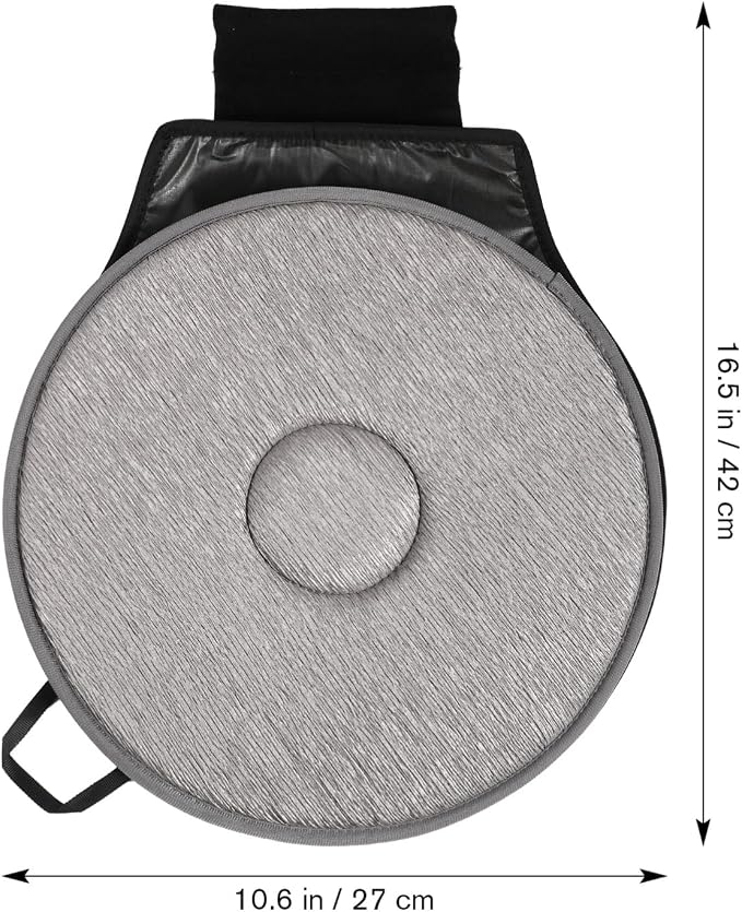 Cabilock 360 Degree Rotating Car Seat Cushion Swivel Pad with Anti-Slip Base Lightweight Comfortable for Elderly Pregnant Women and Home Office Use 20.47X15.74X1.18In