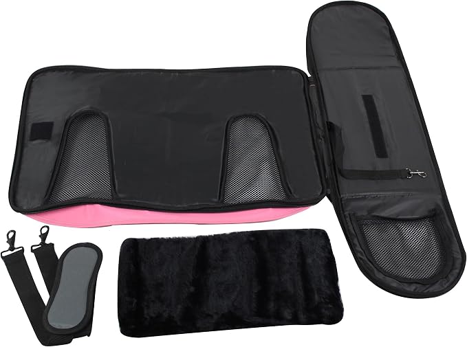 EliteField Deluxe Soft Pet Carrier (3 Year Warranty, Airline Approved), Multiple Sizes and Colors Available (20" L x 11" W x 11" H, Pink+Gray)