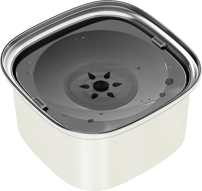 UPSKY 3L Dog Water Bowl 101oz Stainless Steel No Spill Large Capacity Dog Food Water Bowl Slow Water Feeder, Spill Proof Pet Water Dispenser Vehicle Carried Travel Water Bowls