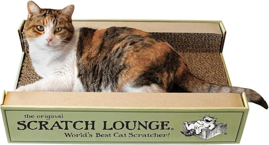 The Original Scratch Lounge XL - Worlds Best Cat Scratcher - Includes Catnip