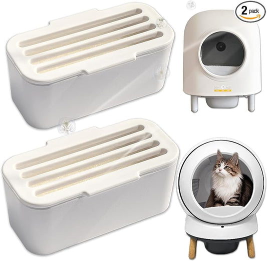 NewKe Deodorizer for PetSafe ScoopFree SmartSpin Self-Cleaning Litter Box | Odor Control Compatible with HHOLOVE Self-Cleaning Cat Litter Box, Cat Toilet Deodorizer, Keep Home Fresh(2 Pack)