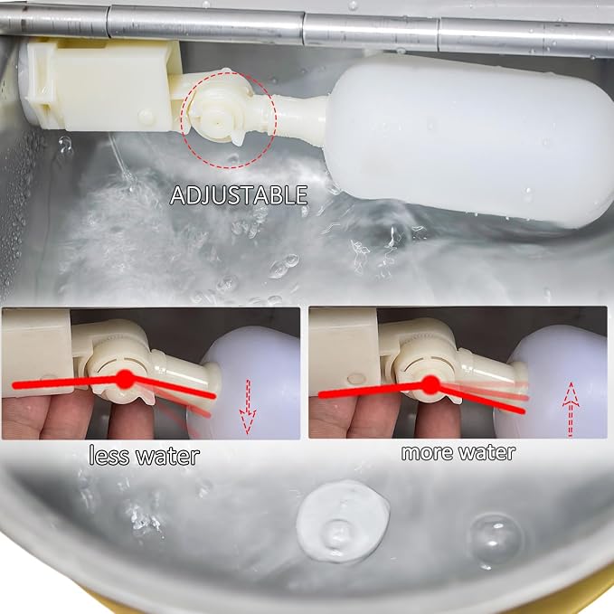 Automatic Water Dispenser for Dogs and Cats - Stainless Steel Dog Water Bowl Dispenser Outdoor Large Pets Waterer Feeder for Poultry and Livestock