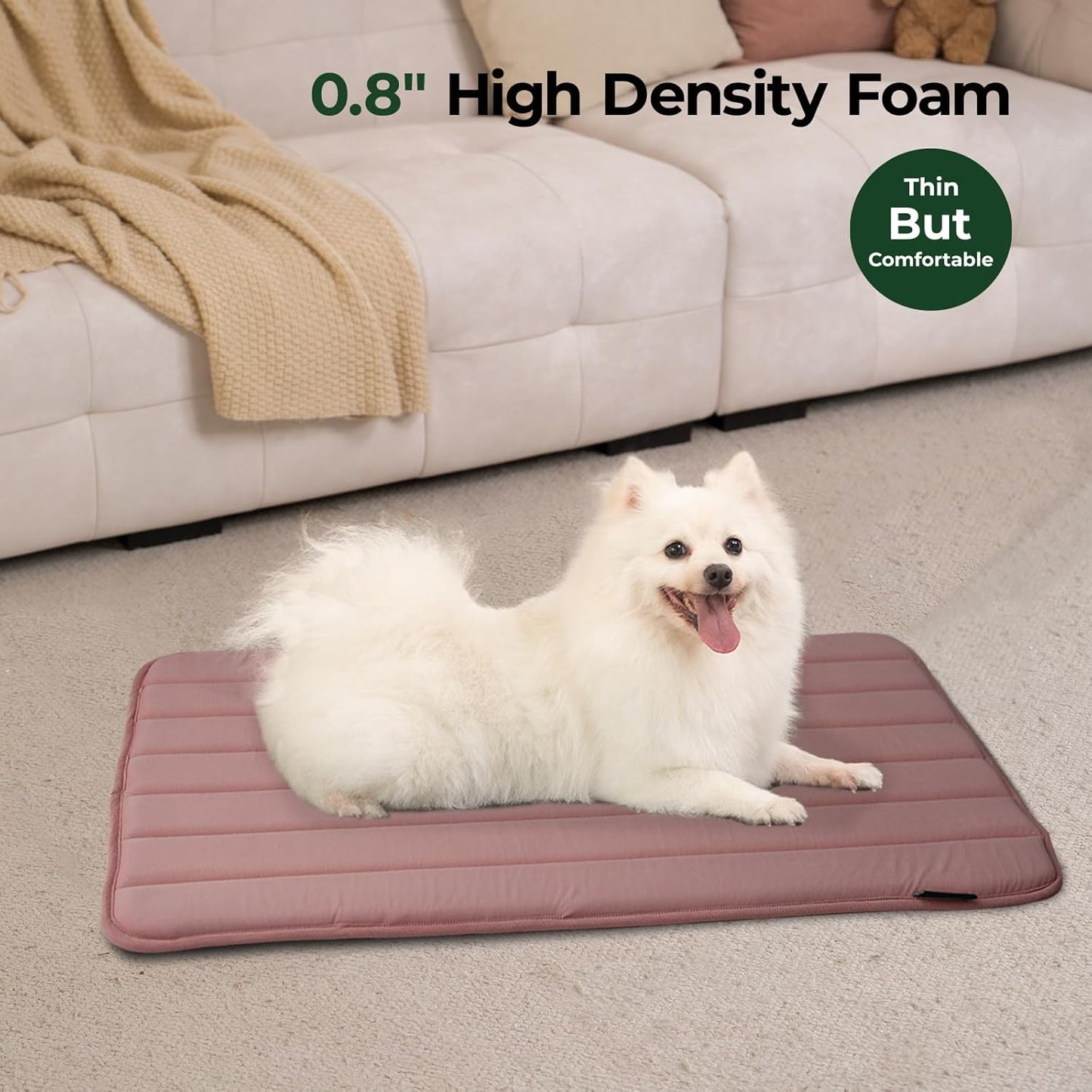 BALANCE Dog Crate Pad, Dog Foam Crate Mat Kennel Pad, Washable Water-Resistant Pet Bed Flat Dogs Cage Mat for Large Dogs