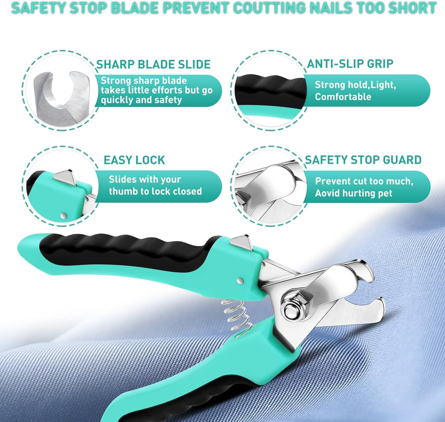 Dog Brush Kit for Grooming Short & Long Haired Dogs & Cats, 5 in 1 Pet Grooming Set for Small Animals, 5 PCS Puppy Self-Cleaning Slicker Brush and Pet Comb for Shedding Medium & Large Dogs