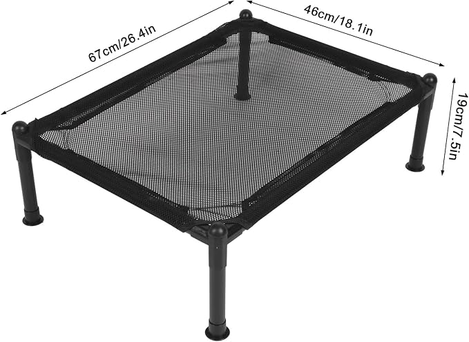 Elevated Dog Bed, Raised Dog Bed with Steel Frame and Breathable Mesh, All - Season Outdoor Dog Bed for Camping Park Backyard, Includes 4 Non - Slip Mats and Tube Covers (Medium)