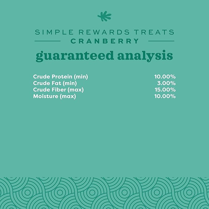 Oxbow Simple Rewards Baked Cranberry Treats, Rabbit & Guinea Pig Treats Made with Timothy Hay, Healthy Guinea Pig, Hamster & Bunny Snack, Timothy for Rabbit, Made in USA, 3 oz Bag