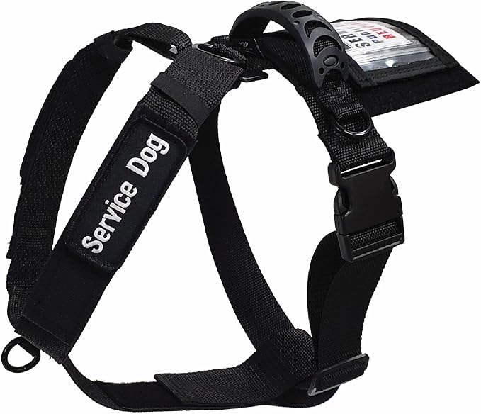 ActiveDogs No Pull Tactical Service Dog Harness, XL | Fits 29"-44" Girths With Adjustable Strap, A Front D-Ring, Quick-Release Buckle, And A Back Plate For Attaching Patches