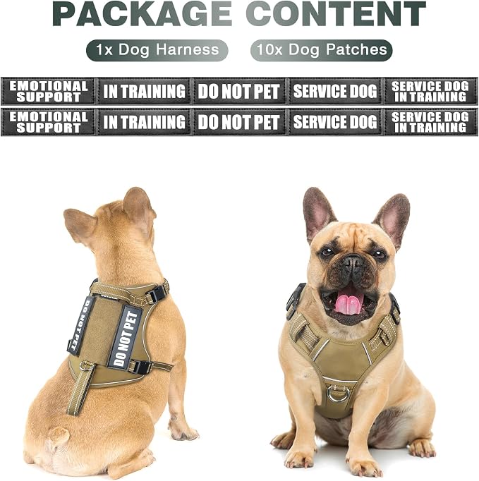 Tactical Dog Harness, No Pull Dog Harness for Medium Large Dogs with Handle & Molle, Military Service Dog Vest Harness in Training Pet Harness for Small Dogs