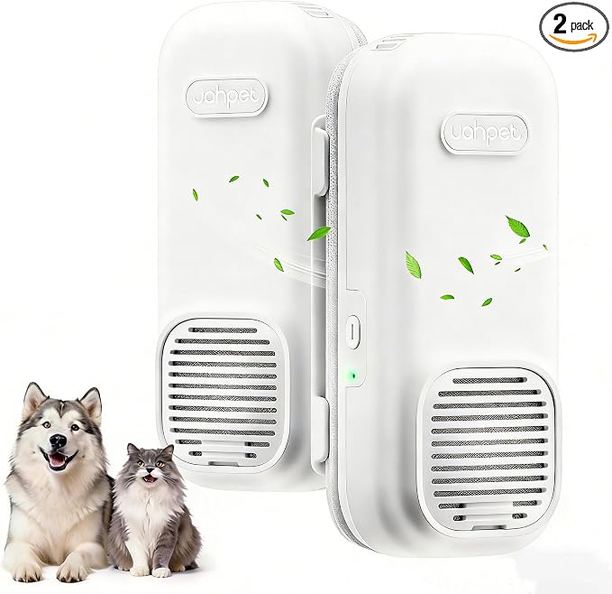 uahpet Cat Litter Deodorizer, No Ozone Air Purifier Plug in, Nano-Tech Cat Odor Eliminator for Litter Box, Filterless Odor Remover with 5ft Cord, Safe & Quiet Air Freshener for Pet Homes (2 Pack)