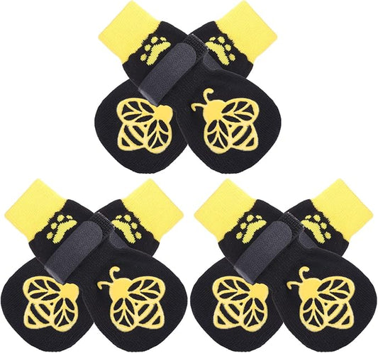 EXPAWLORER Anti Slip Dog Socks to Prevent Licking Paws,Winter Dog Boots & Paw Protectors,Dog Booties for Hardwood Floors with Grippers,Dog Shoes for Hot/Cold Pavement Small Medium Large Senior Dog