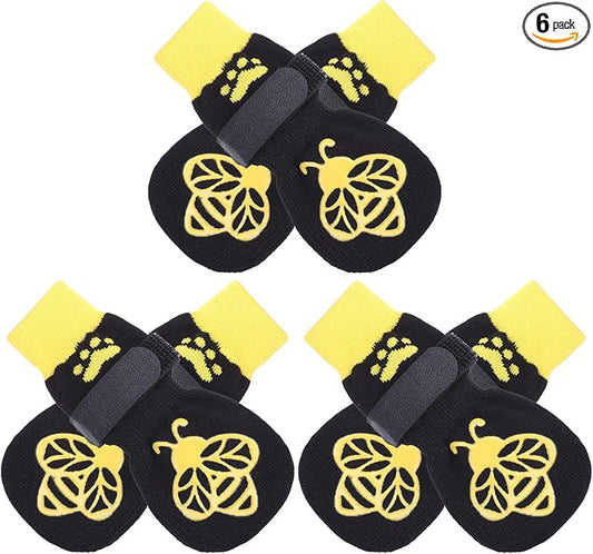 EXPAWLORER Anti Slip Dog Socks to Prevent Licking Paws,Winter Dog Boots & Paw Protectors,Dog Booties for Hardwood Floors with Grippers,Dog Shoes for Hot/Cold Pavement Small Medium Large Senior Dog