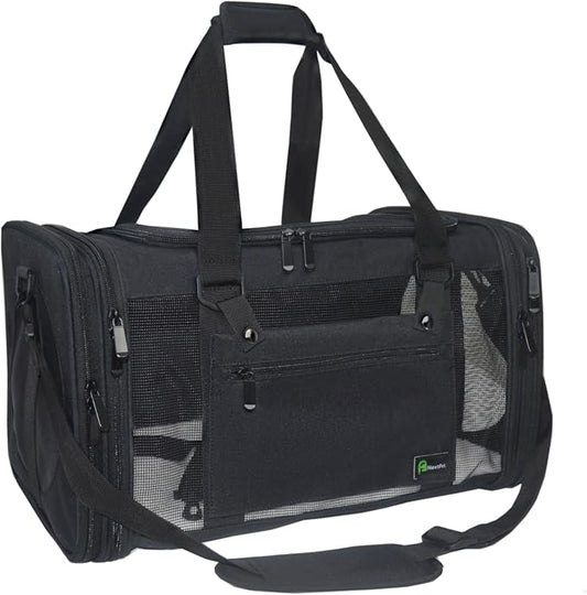 Soft-Sided Pet Carrier for Cats Small Dogs of 15 Lbs Medium Black