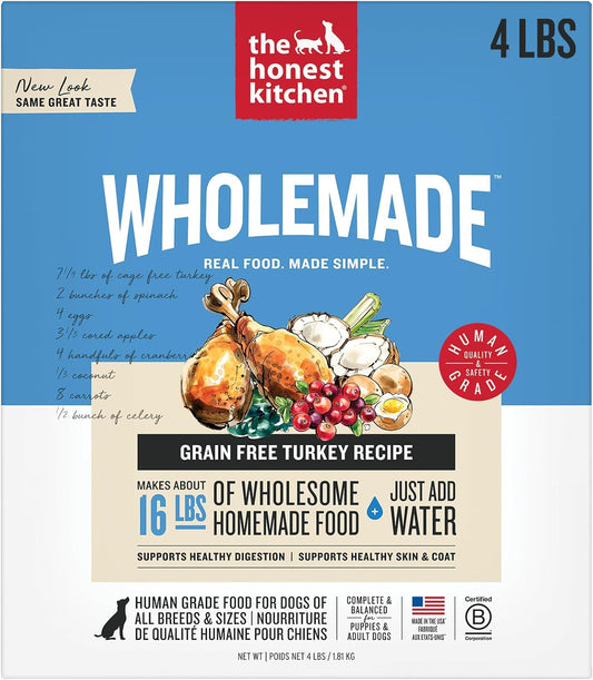 The Honest Kitchen Wholemade™ Grain Free Turkey Dog Food, 4 lb Box