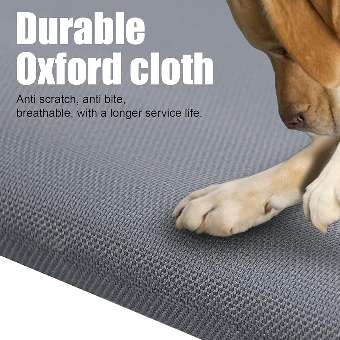 42'' Outdoor Elevated Dog Bed with Six Support Feet, Chew-Proof Raised Dogs Bed, Washable & Breathable Cooling Dog Cot Beds Medium Large Size Dogs, Outdoor Pet Hammock Beds, Outside Pet Beds(Large)