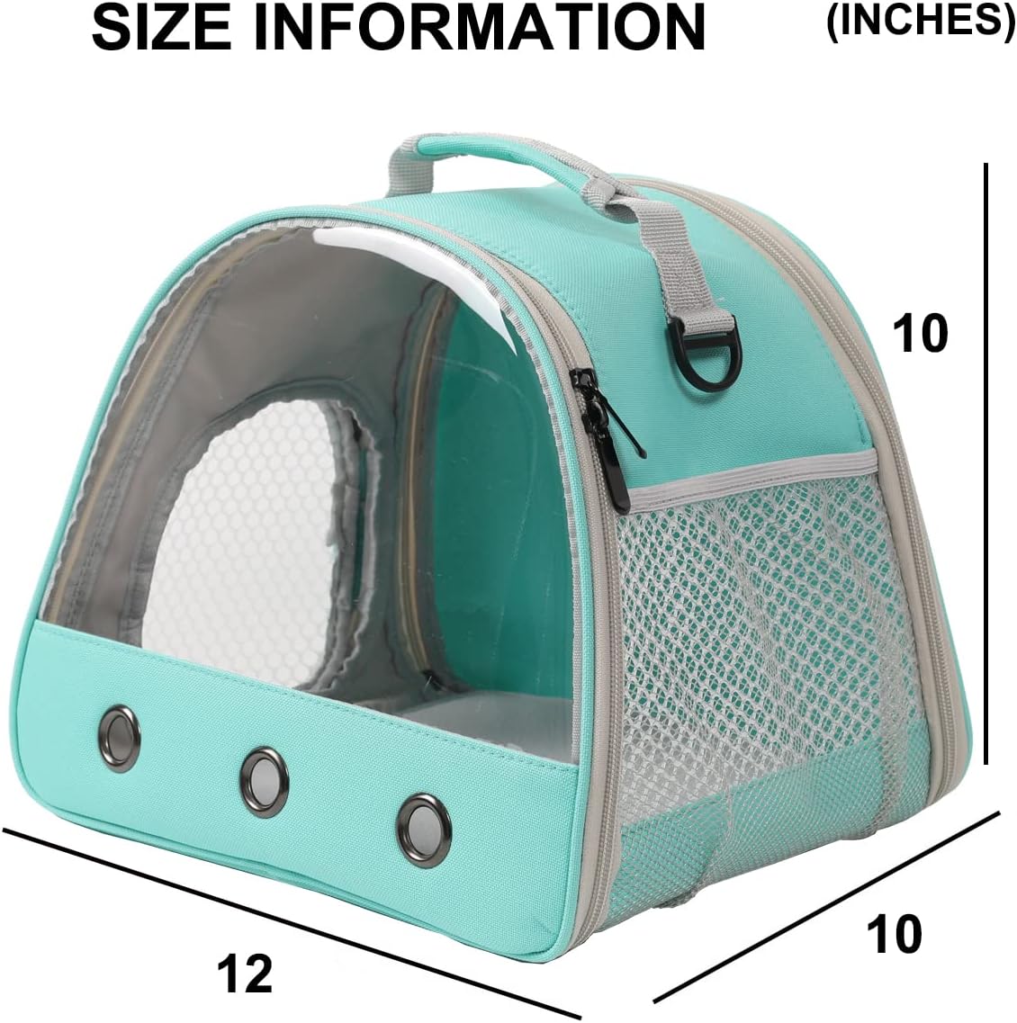 Bearded Dragon Carrier,Lizards Travel Bag, Small Animal Travel Carrier for Hedgehog Rat Parrot Bird, Portable Guinea Pig Travel Carrier for 2