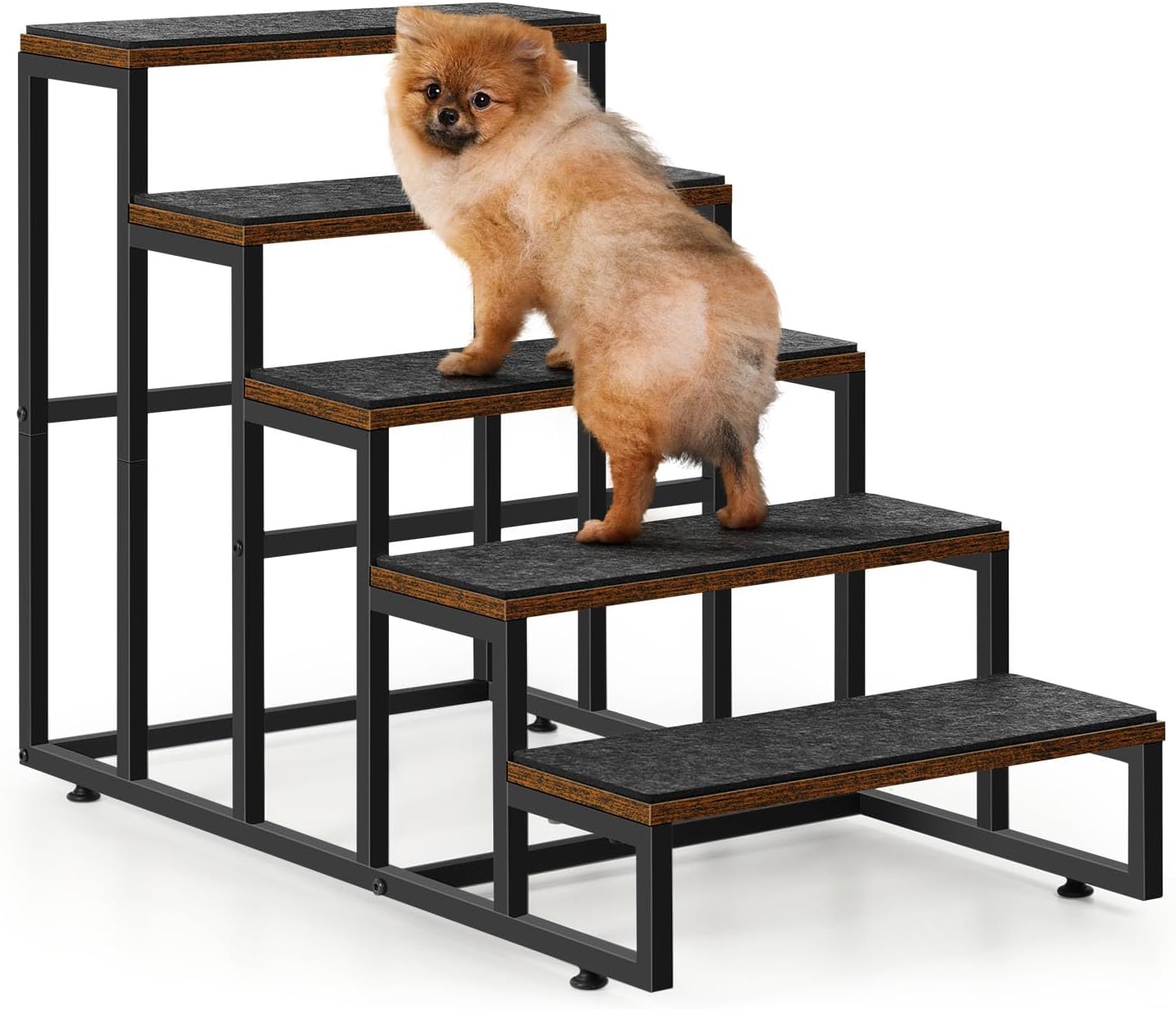 Dog Stairs Ramps Dog Stairs for High Bed Couch 5 Tier Pet Stairs for Small Medium Large Dogs and Cats Pet Step with Non-Slip Stair Tread for Puppy, The Old, and Injured Dogs