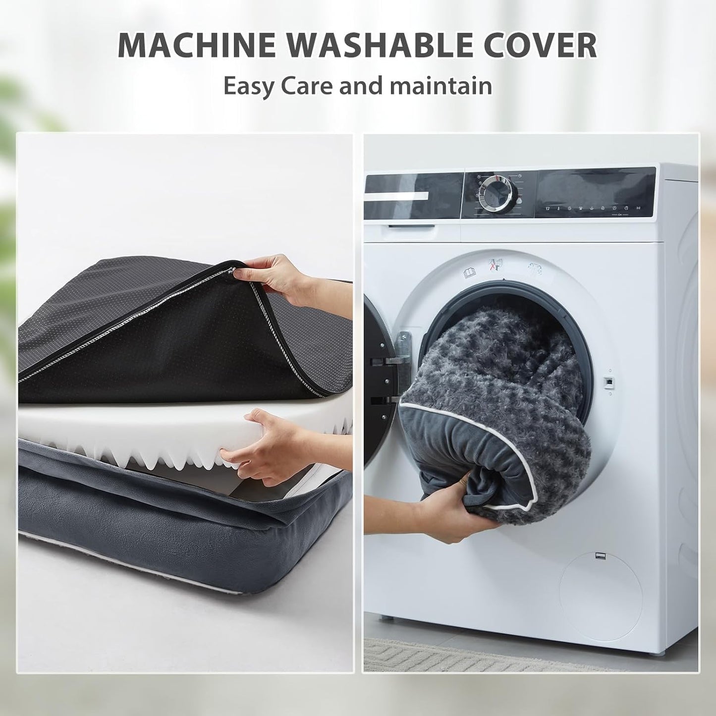 BFPETHOME Orthopedic Dog Beds for Large Dogs-Waterproof Sofa Dog Bed with Removable Washable Cover, Large Dog Bed with Waterproof Lining and Nonskid Bottom,Pet Bed for Large Dogs