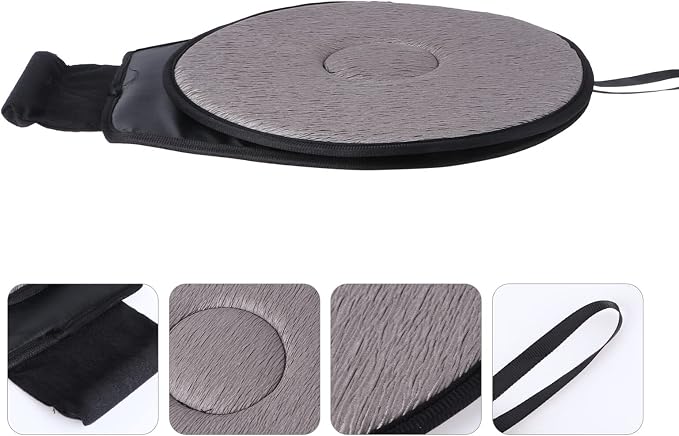 BESPORTBLE Automotive Seat Cushions 360° Rotation Swivel Seat Cushion 16.5 x 14.5 x 1.1Inch Portable Pivot Disc Pad for Car Chair Pad for Home Office Chairs