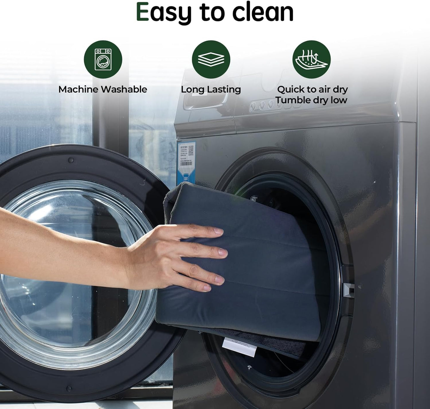 BALANCE Dog Crate Bed, Orthopedic Dog Bed Pad with Waterproof Liner, Washable Crate Foam Pet Mat for Large, Medium, Puppy Dogs Breeds, Periscope, 30"x19"x1.6"