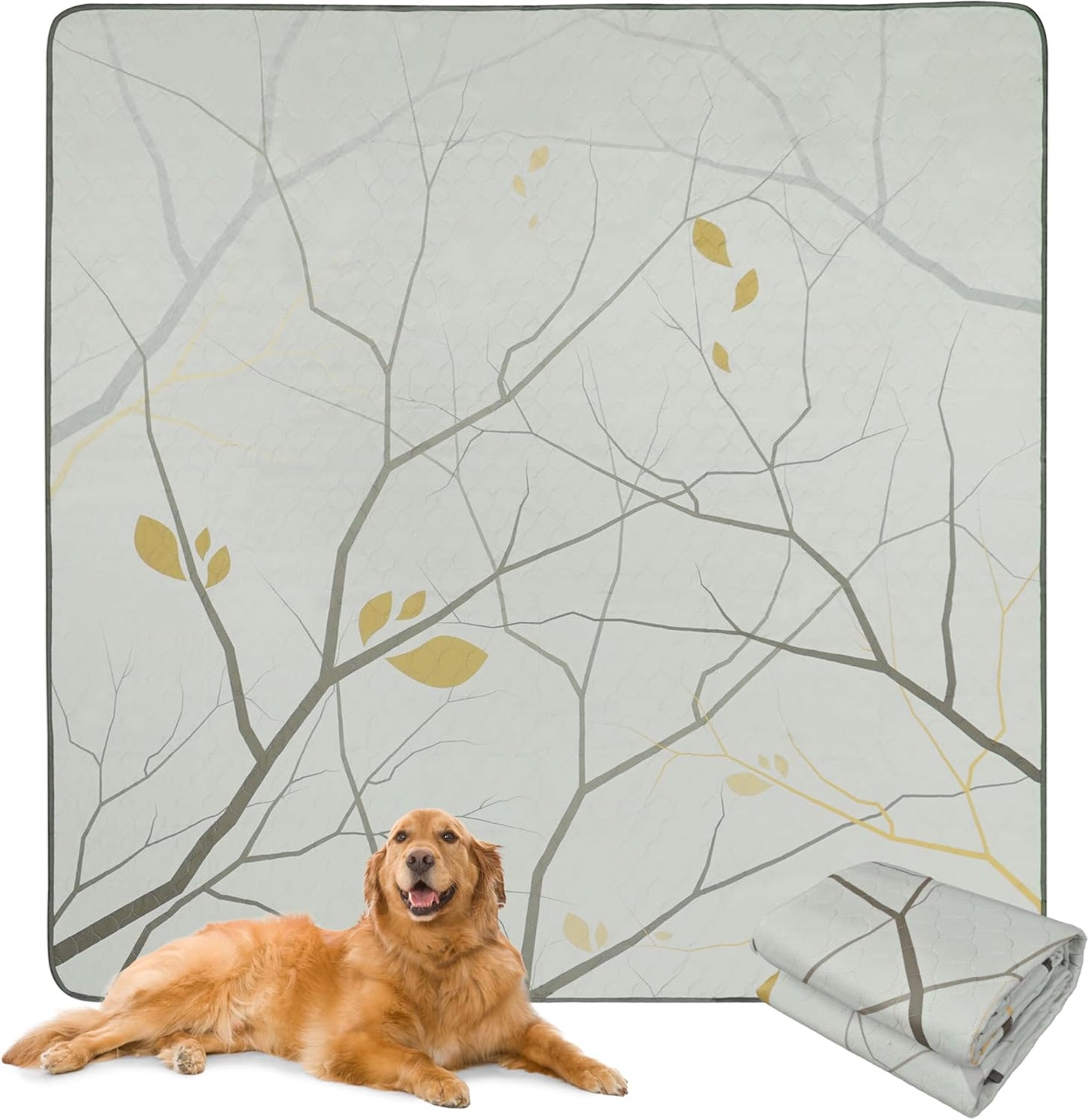 FXW Washable Pee Pads for Dogs, Puppy Pads with Super Absorbent, Specifically Designed for FXW Rollick/Homeplus 32 inch 8 Panels Dog Playpen, 71" Square, Branch, 1 Pack