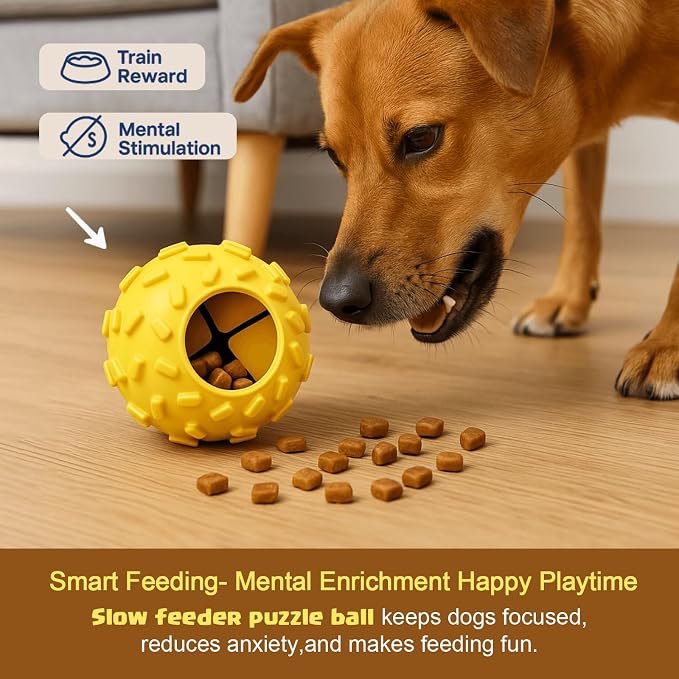 Interactive Dog Chew Toy for Small – Durable Treat Dispensing Puzzle Toy, Tough Enrichment Toy for Aggressive Chewers, Teeth Cleaning & Mental Stimulation Training Toy, Perfect for Boredom Relief