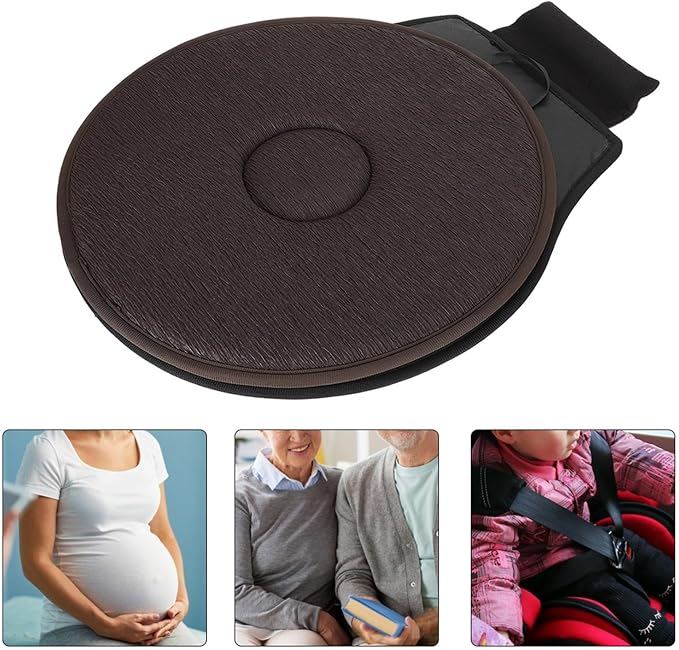 360° Swivel Seat Cushion, Rotating Car Seat Pad with Non-Slip Base, Portable Pivot Disc for Easy Transfer, Comfortable Cushion for Elderly, Pregnant & Mobility Aid