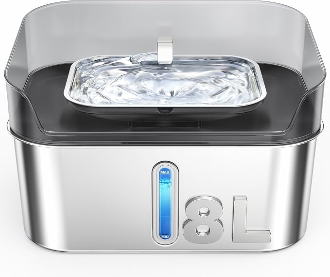 Sharlovy Replacement Pump for Sharlovy W10 Pro Dog Water Fountain | Cat Water Fountain Dog Water Dispenser, Ultra Quiet Long Lifespan Water Pump, USB Cable, LED Lights