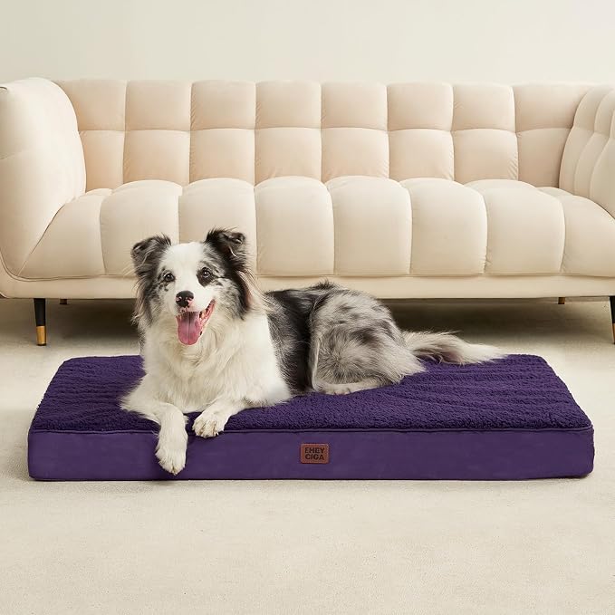 EHEYCIGA Orthopedic Dog Bed Extra Large with Removable Washable Cover, 41IN | Egg Crate Foam Support, Durable Oxford fabric, Non-Slip Bottom, Machine Washable, Soft Waterproof Plush Pet Bed Mat For Crate