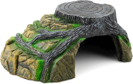 Reptile Hide Cave - Naturalistic Terrarium Décor for Reptiles and Amphibians, Safe & Comfortable Hideout