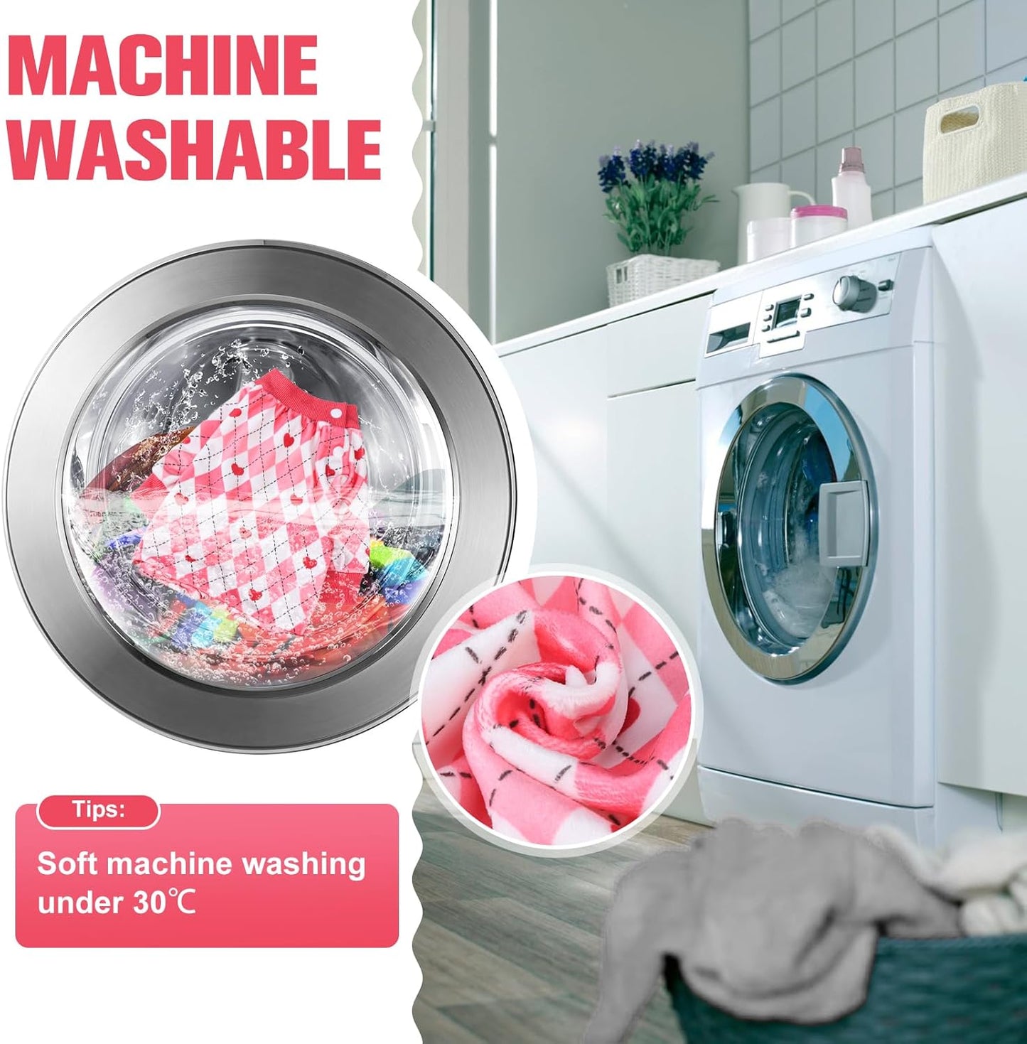 BEAUTYZOO Dog Pajamas Large Sized Dog, Summer Doggie Pajamas for Boy Girl, Soft Strechy Cotton Puppy Pjs Jammies Onesies for Men Women, Pet Jumpsuit Body Suit Cat Apparel Clothes, Pink Heart XL