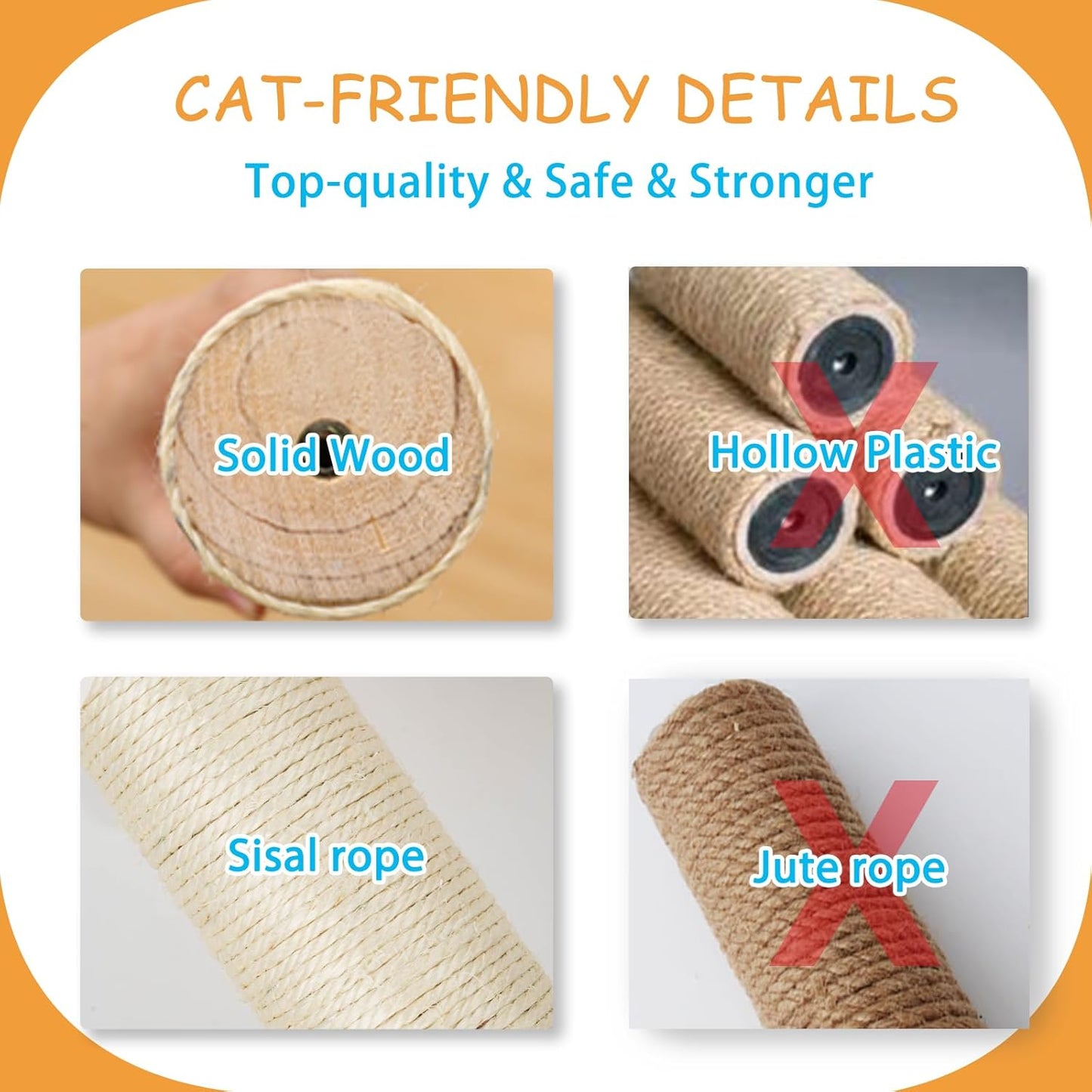 9-Piece Cat Wall Shelves and Perches for Wall, House, Lookout Tower, 2 Sisal Scratching Posts, 5-Step Wall Ladder, 7 Sisal Mat, Ideal Shelves for Wall - Sturdy Cat Wall Shelves for Large Cats