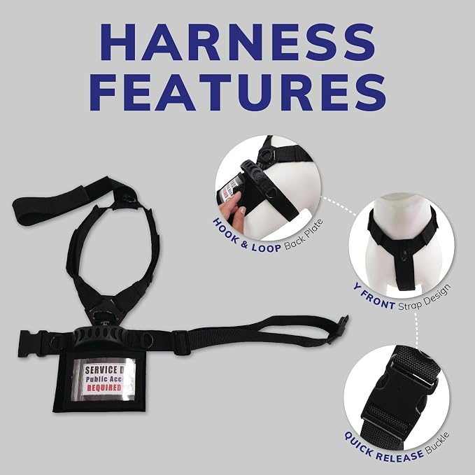ActiveDogs No Pull Tactical Service Dog Harness, XL | Fits 29"-44" Girths With Adjustable Strap, A Front D-Ring, Quick-Release Buckle, And A Back Plate For Attaching Patches